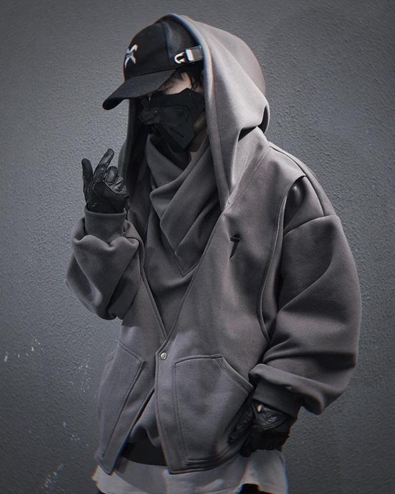 Chic Layered Turtleneck Hoodie