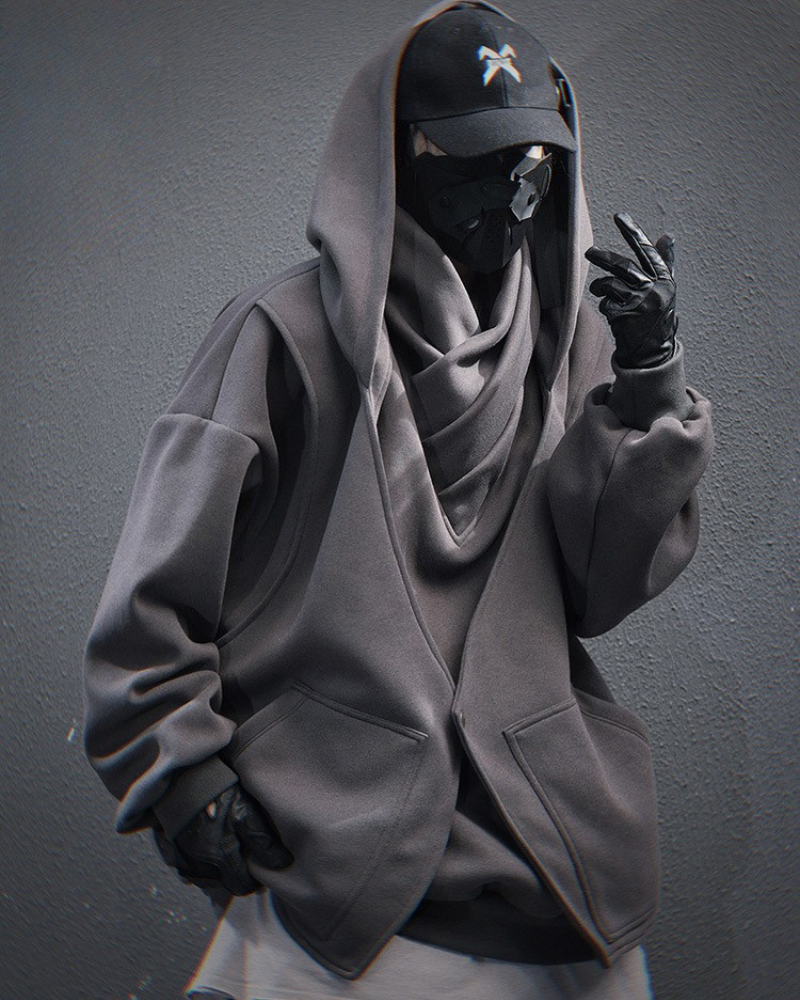 Chic Layered Turtleneck Hoodie
