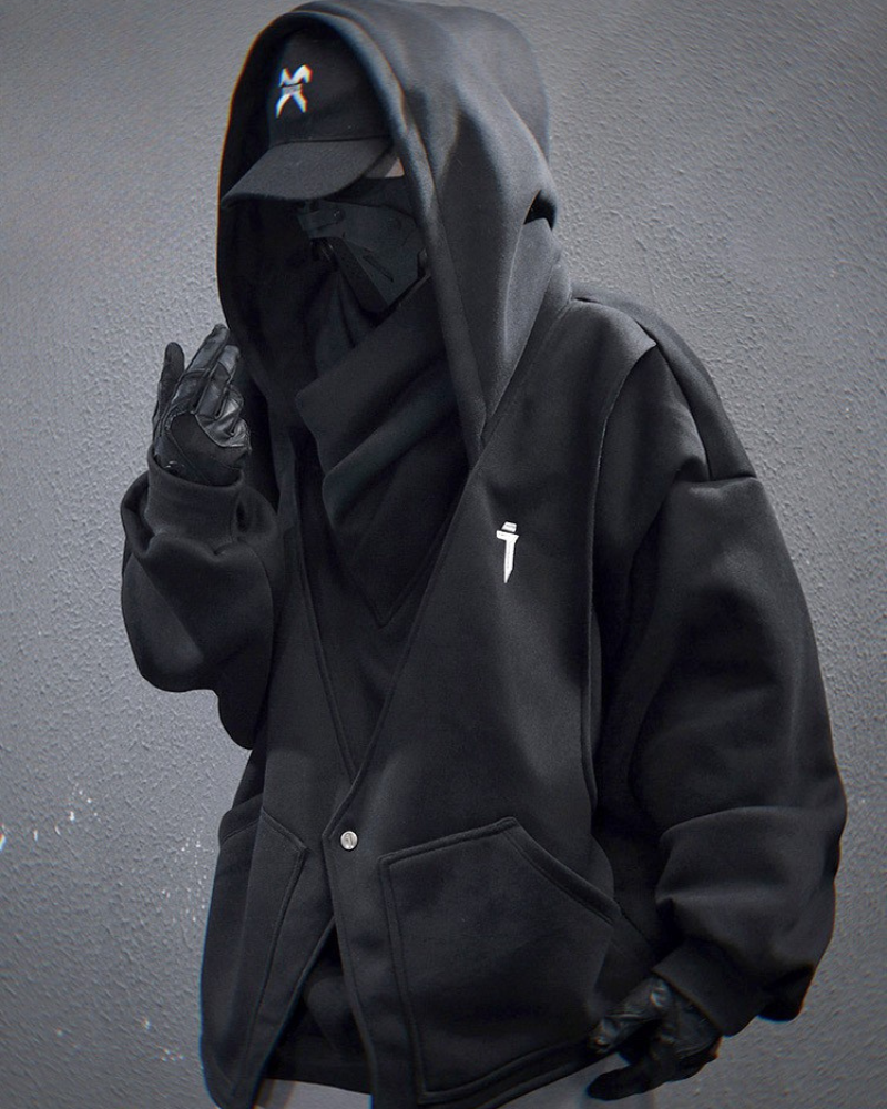 Chic Layered Turtleneck Hoodie
