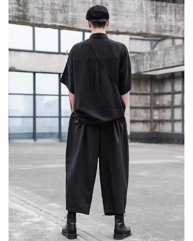 Chic High-Waist Tech Trousers