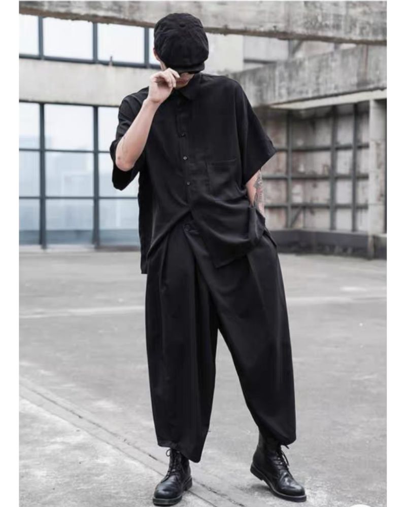 Chic High-Waist Tech Trousers