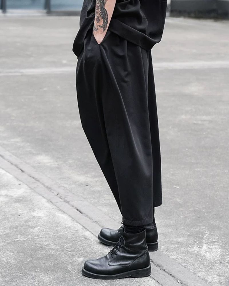 Chic High-Waist Tech Trousers