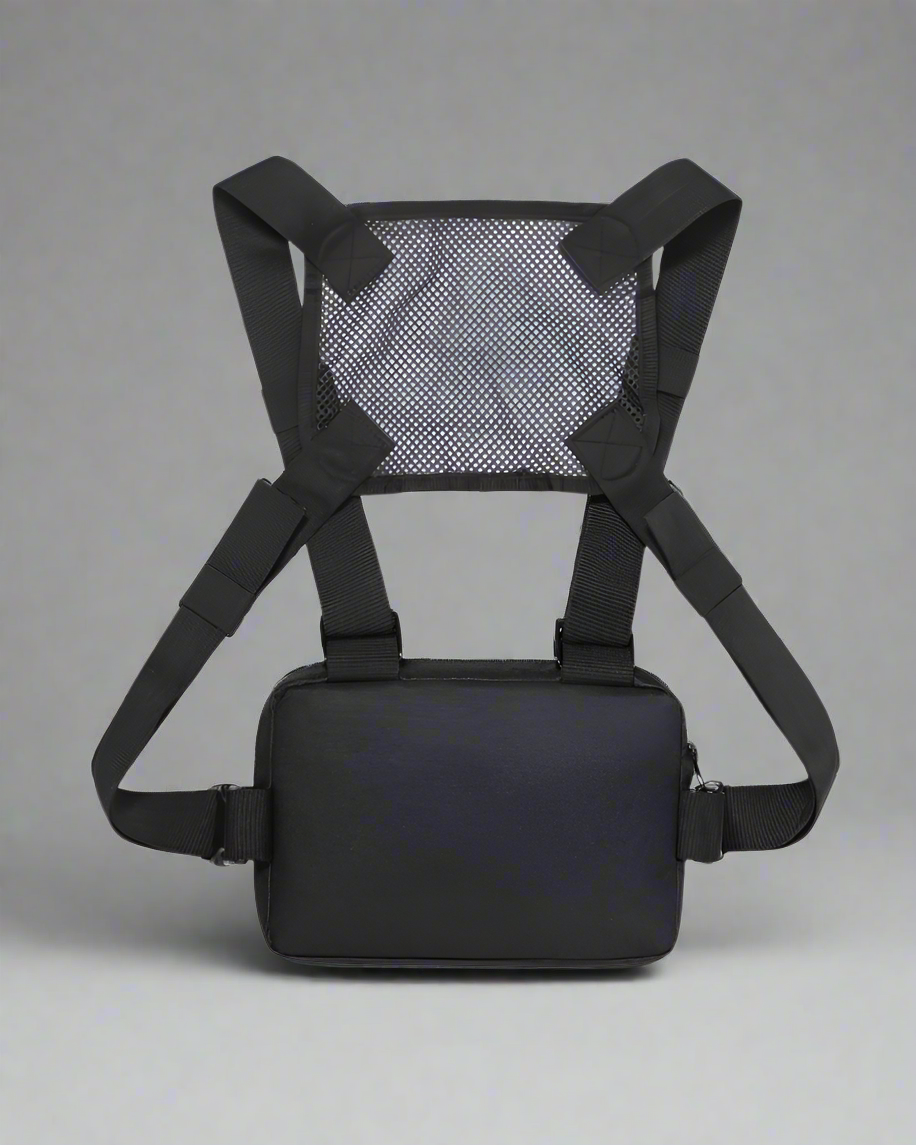 Stylish Mesh Zipper Chest Bag