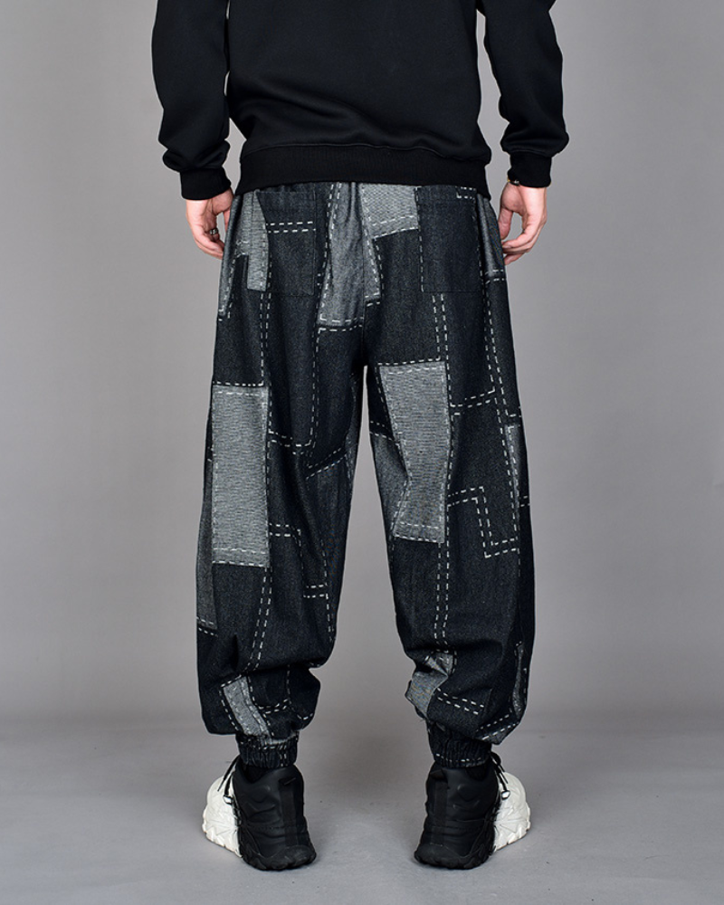 Chic Plaid Harem Trousers