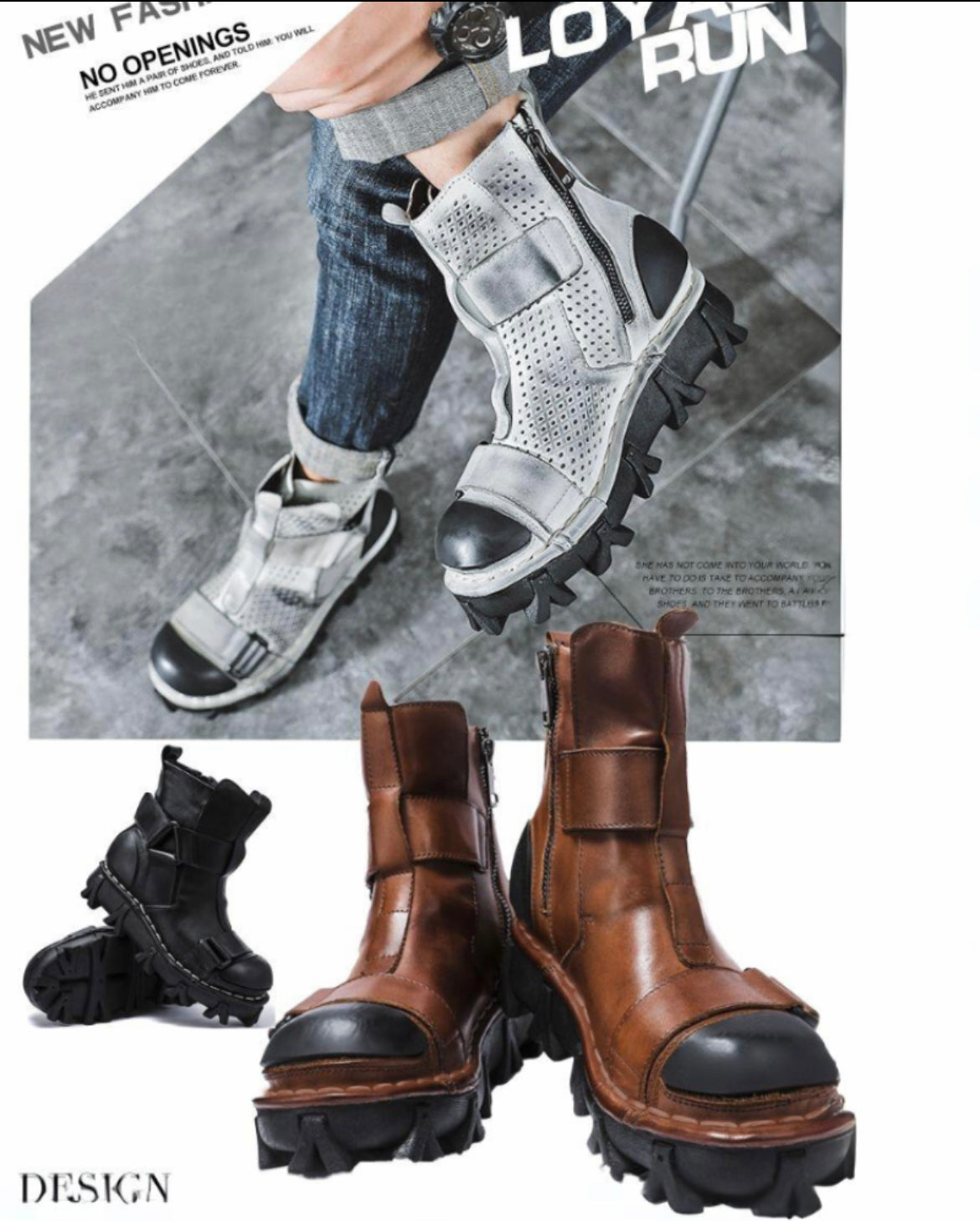 Edgy Unisex Retro Platform Boots