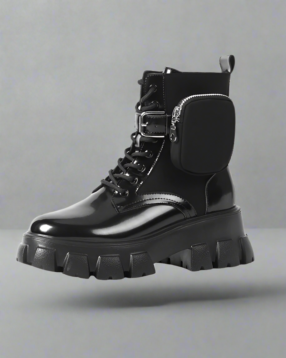 Versatile Leather Boots with Pockets