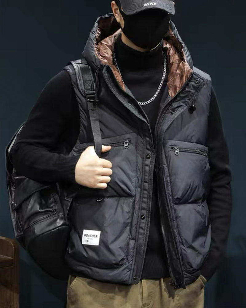 Stylish Stand Collar Winter Vest