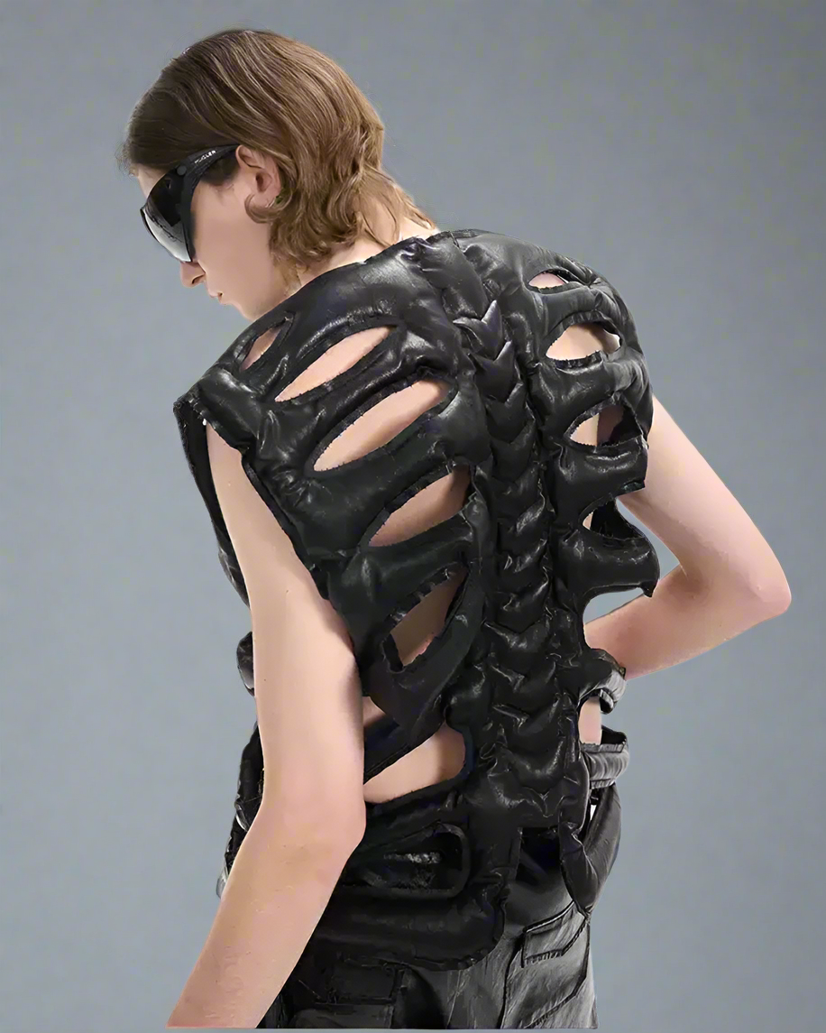Chic Hollow PU Vest