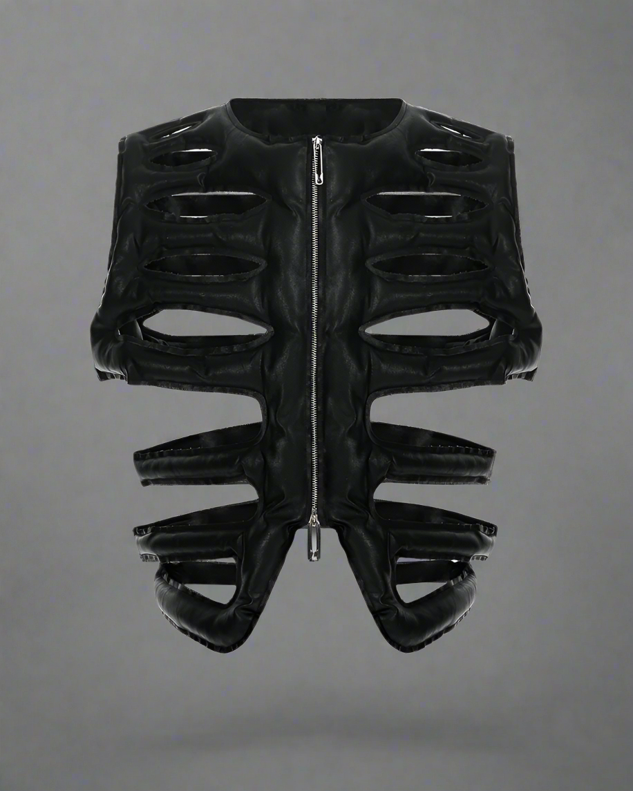 Chic Hollow PU Vest