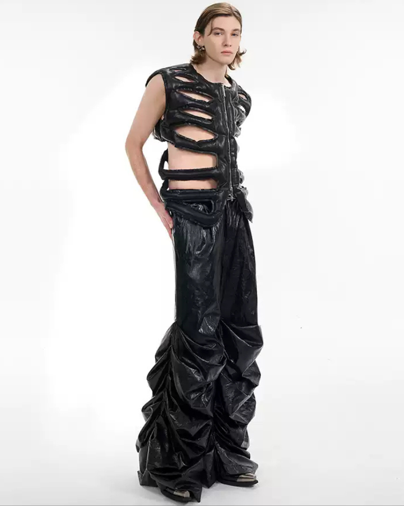 Chic Hollow PU Vest