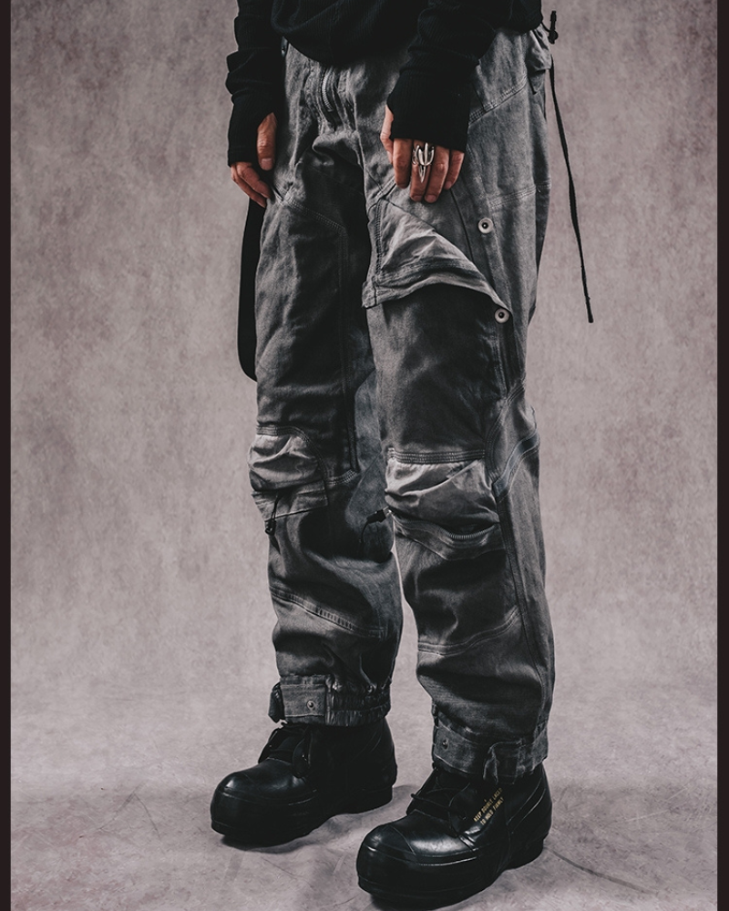 Adventure-Ready Distressed Cargo Pants