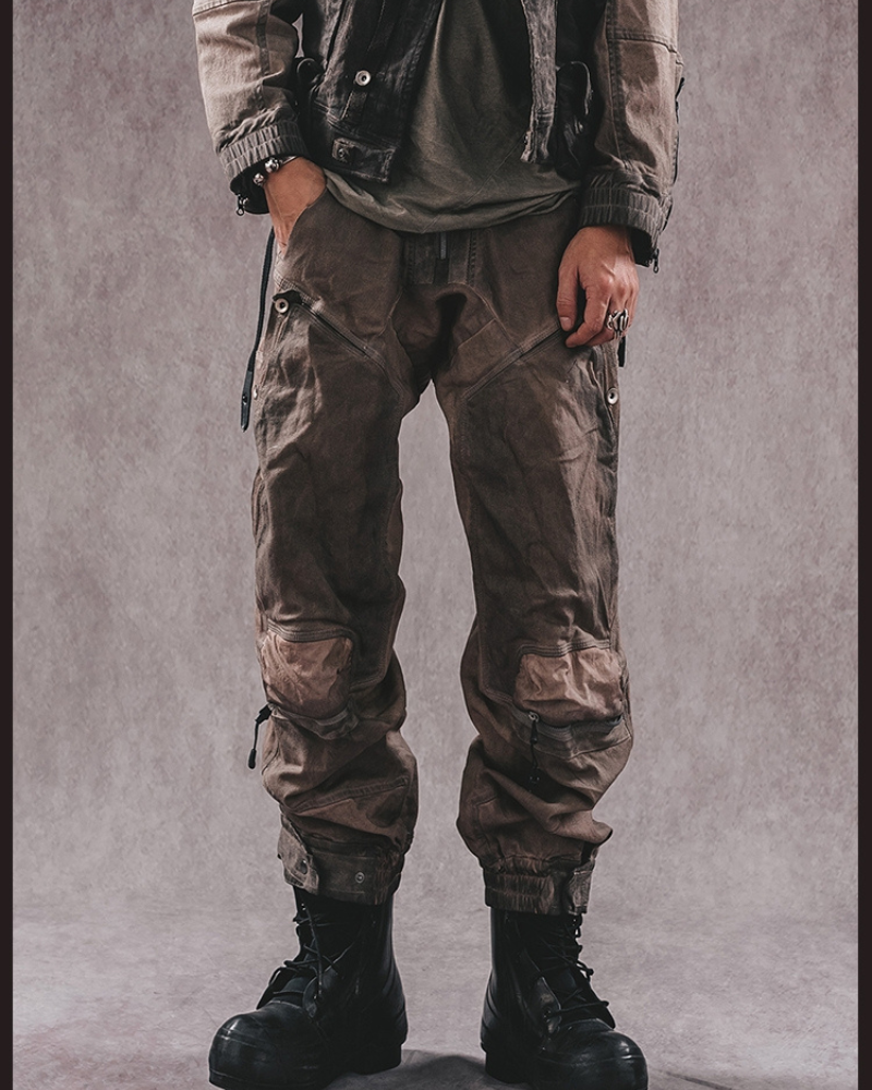 Adventure-Ready Distressed Cargo Pants