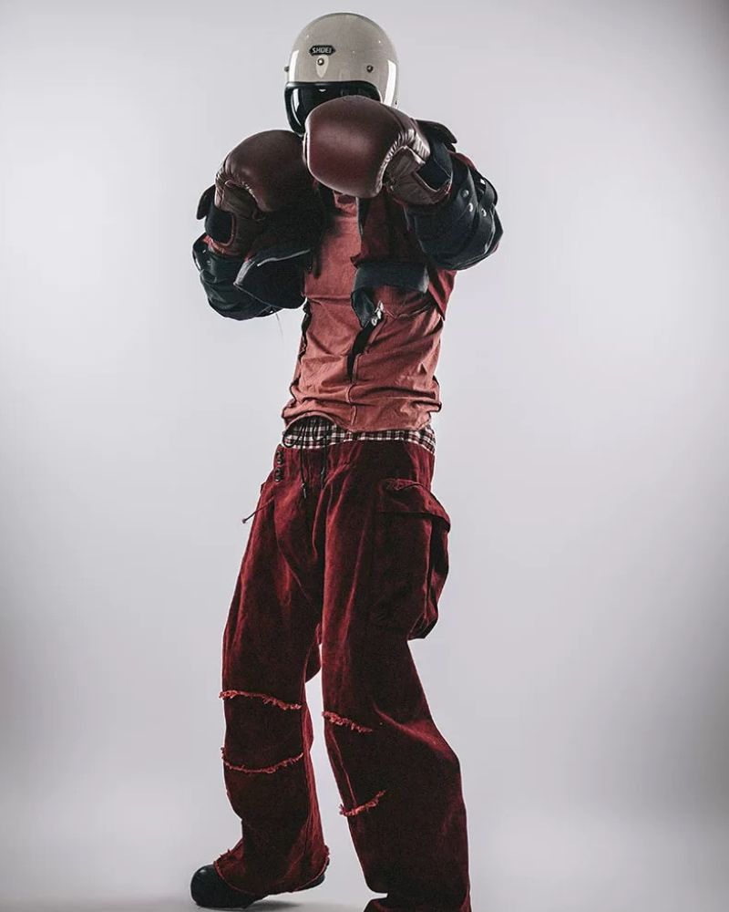 Bold Crimson Boxing Jacket