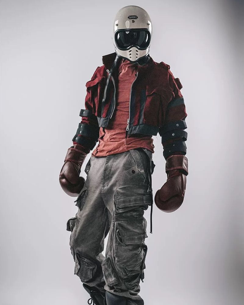 Bold Crimson Boxing Jacket