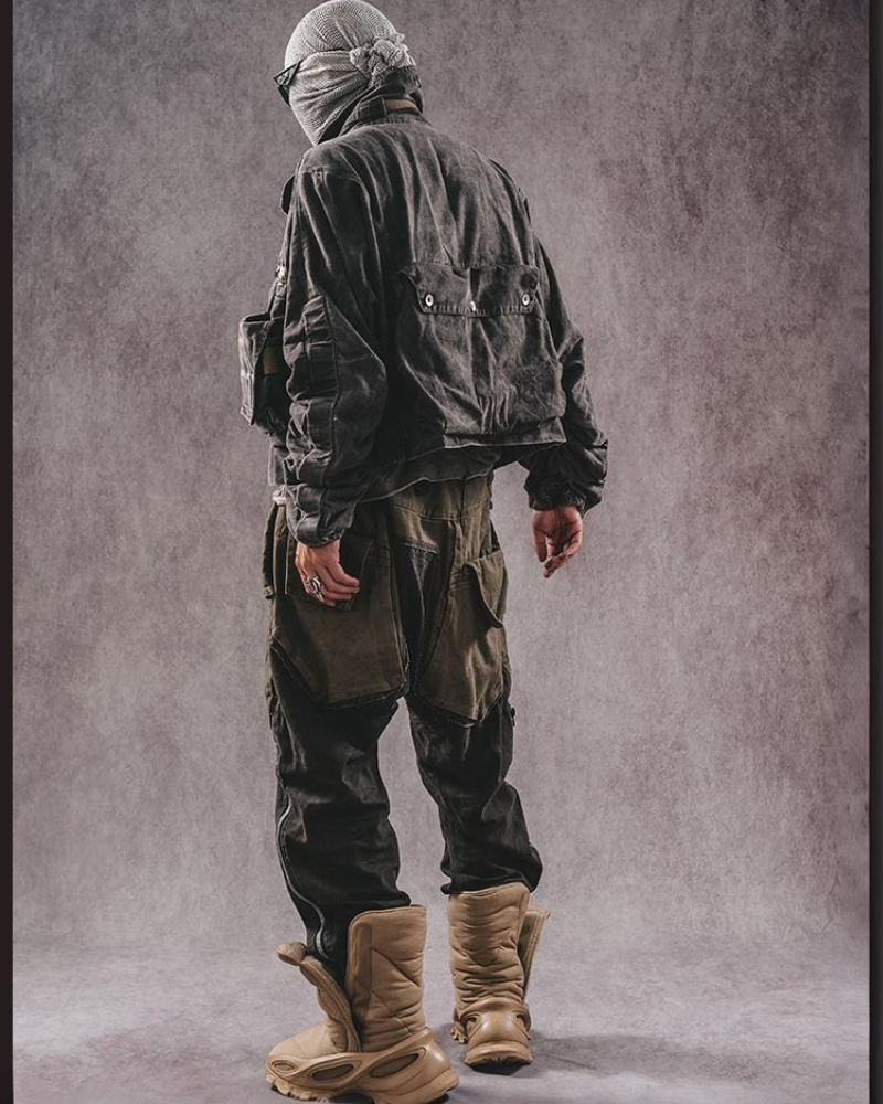Chic Color-Block Cargo Pants