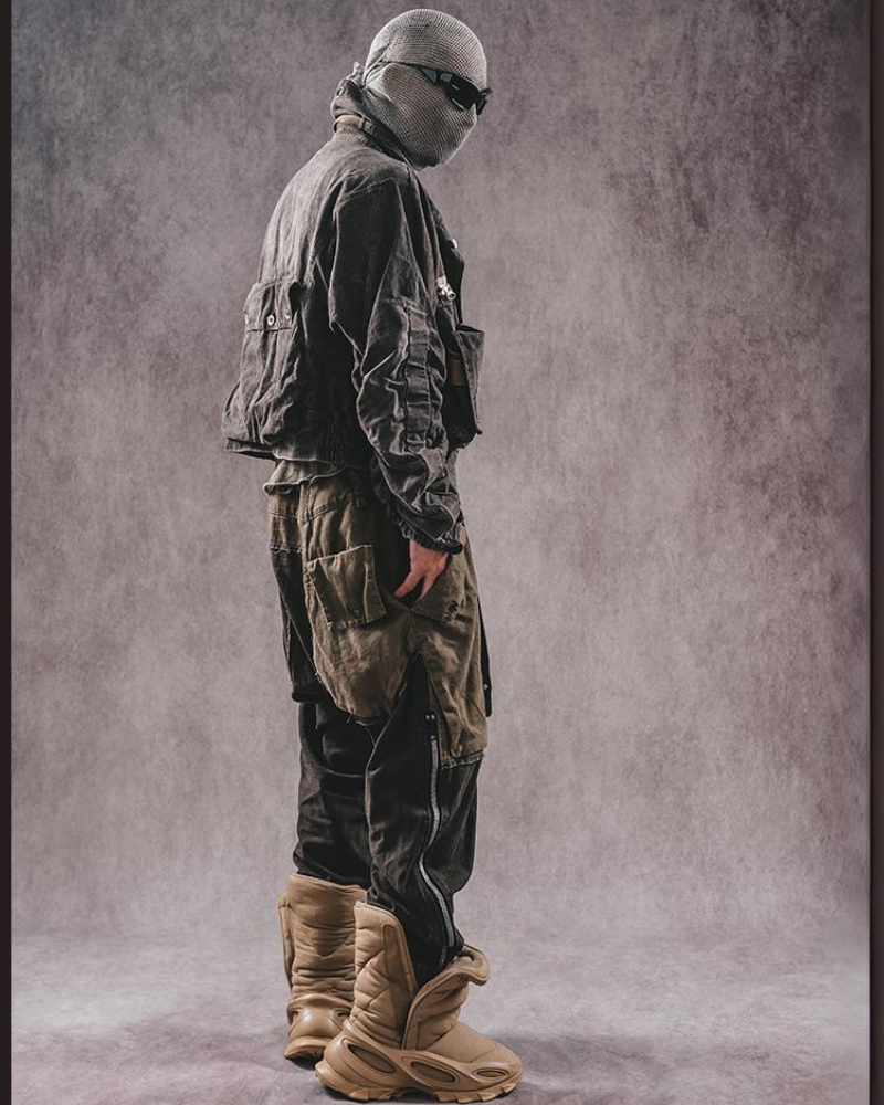Chic Color-Block Cargo Pants