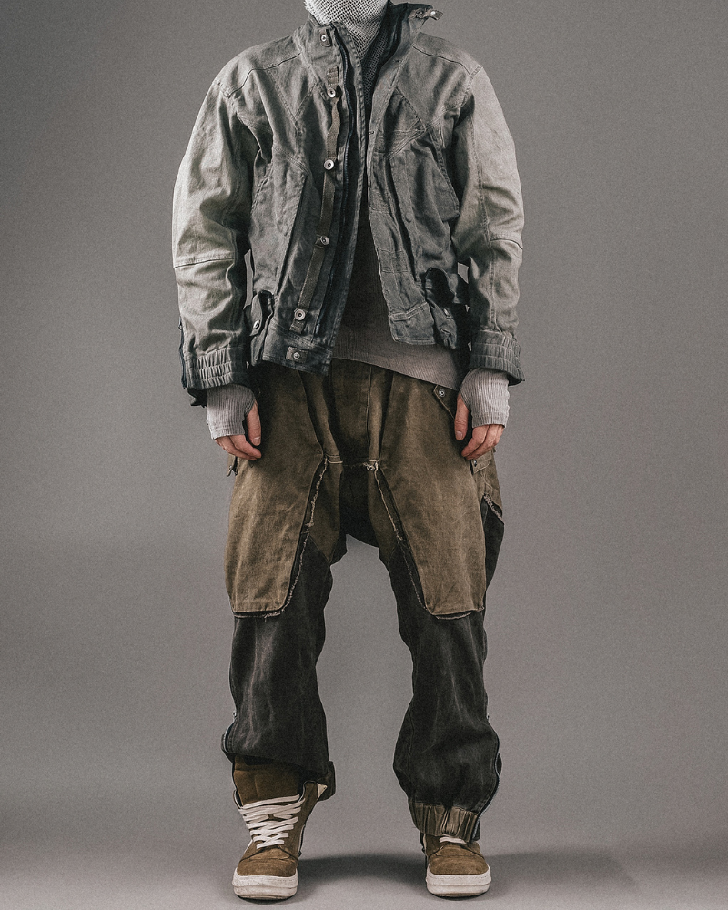 Chic Color-Block Cargo Pants