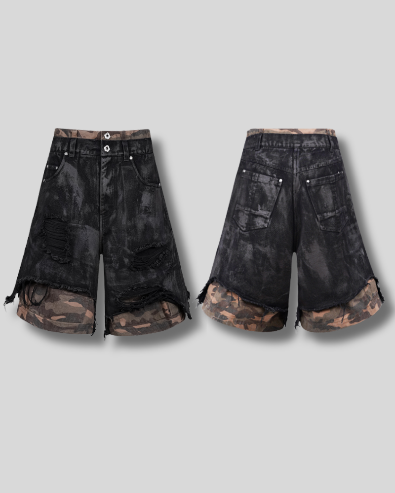 Durable Camo Utility Shorts