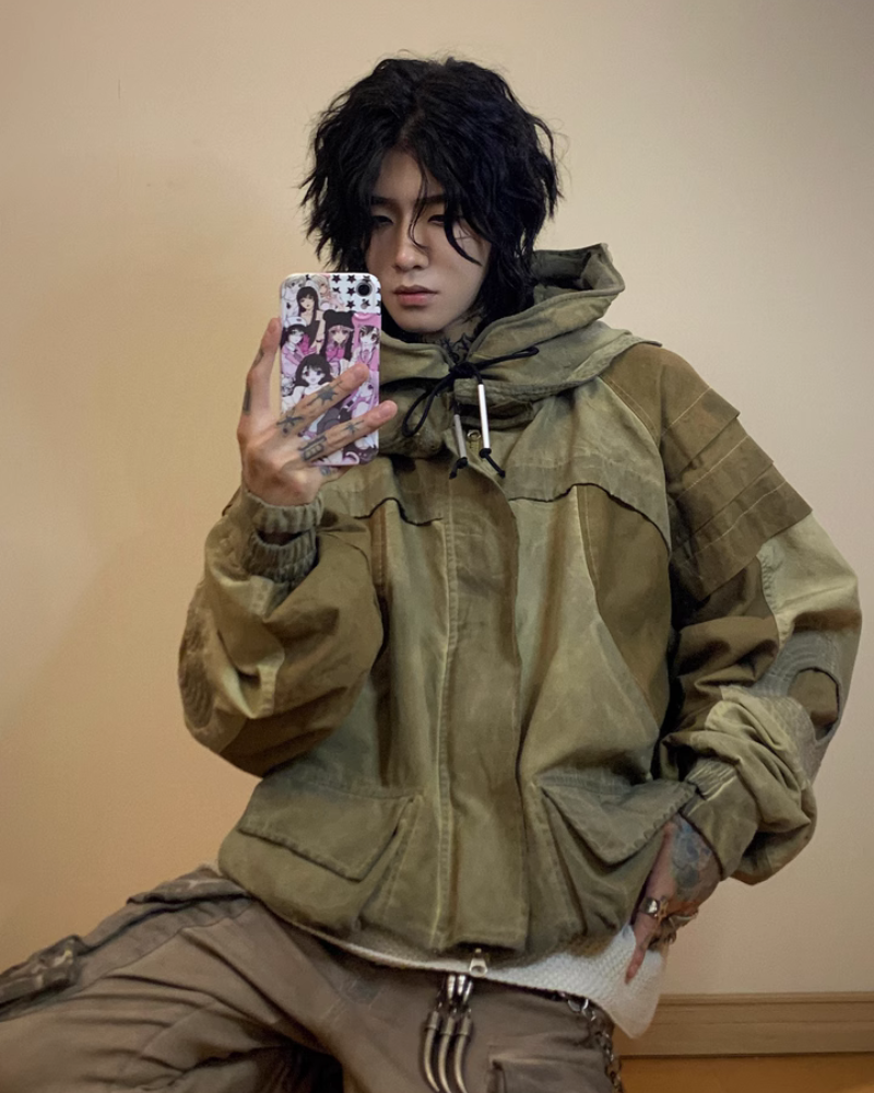 Chic Washed Utility Jacket
