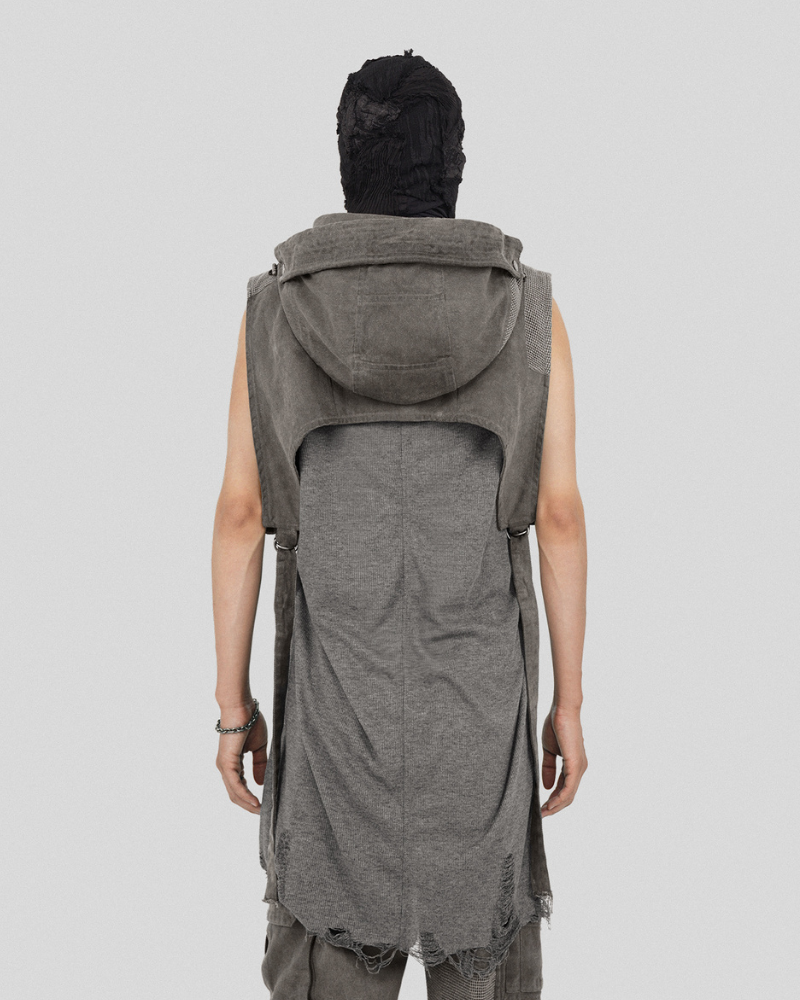 Chic Boho Patchwork Hooded Vest
