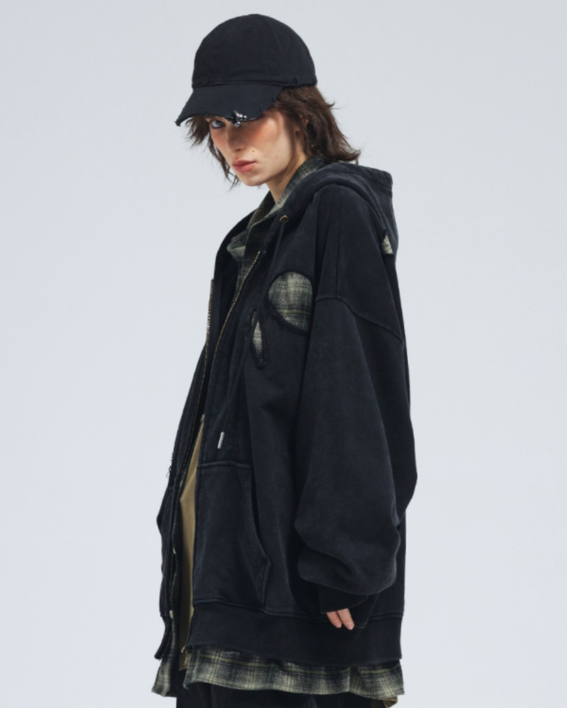 Stylish Ripped Unisex Hoodie Set