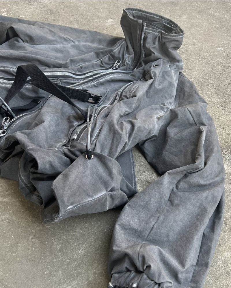 Nostalgic Pocketed Layered Jacket