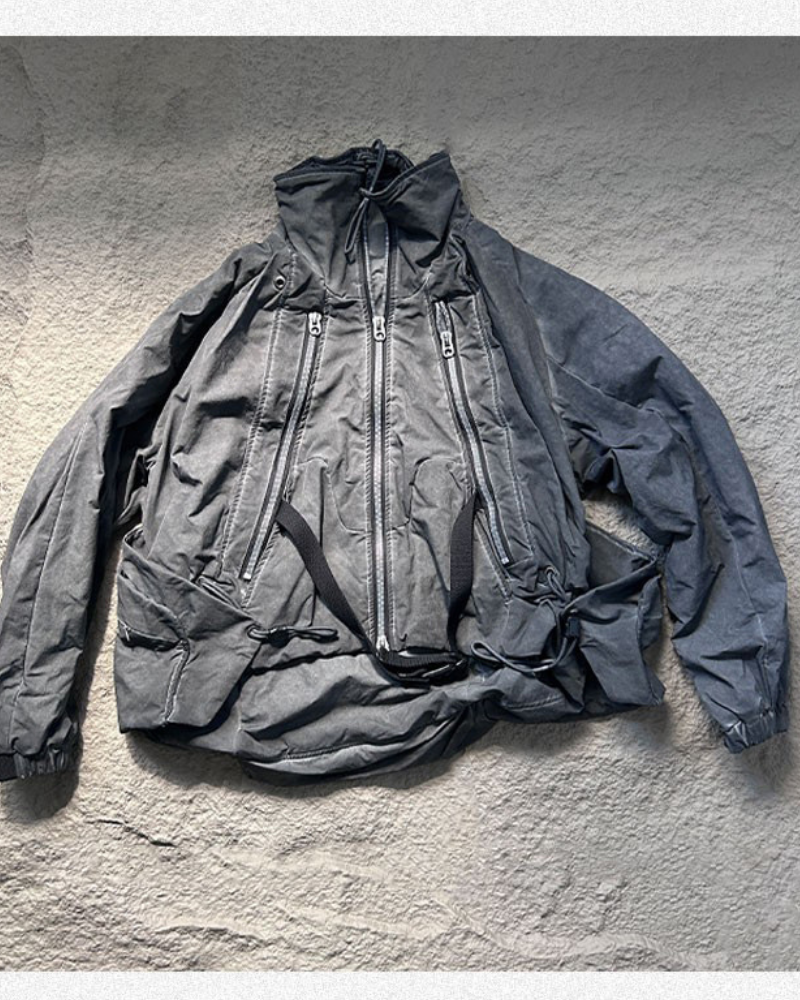 Nostalgic Pocketed Layered Jacket