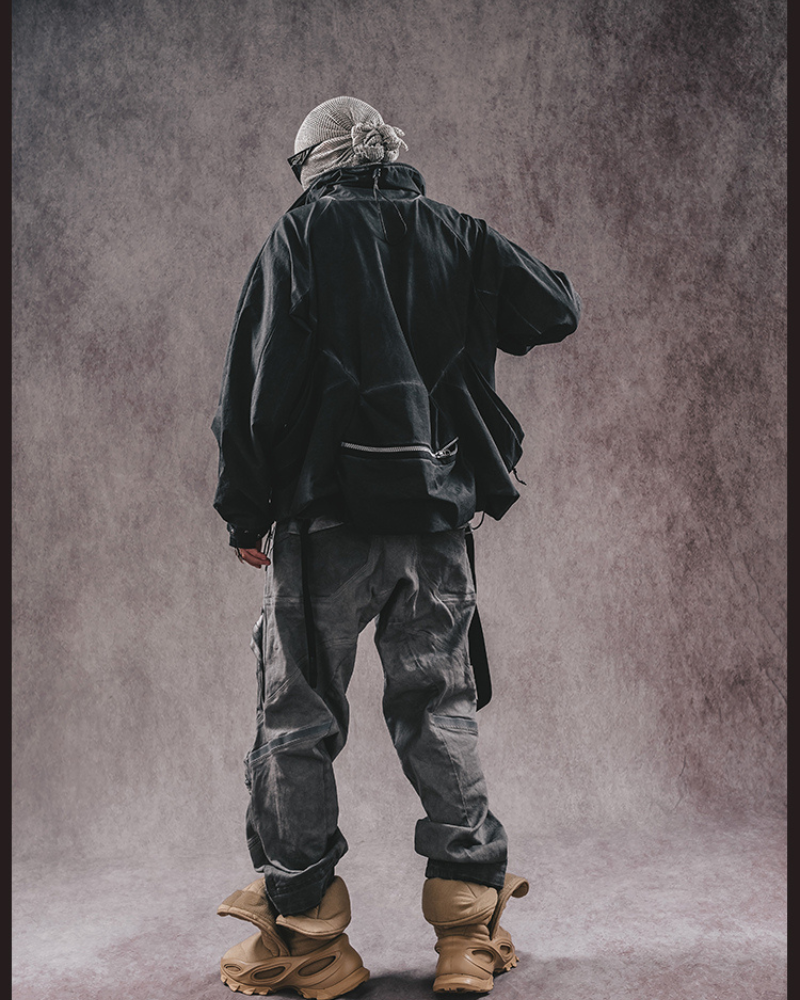 Nostalgic Pocketed Layered Jacket