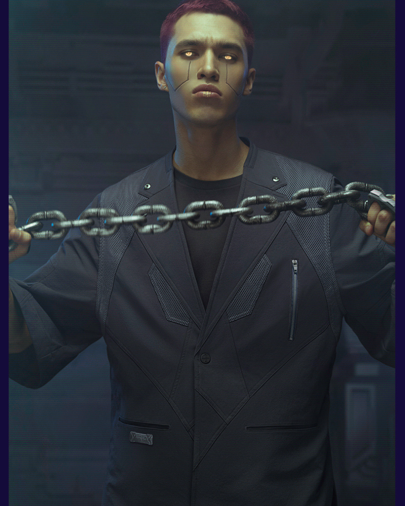 Cyberpunk Short Sleeve Suit