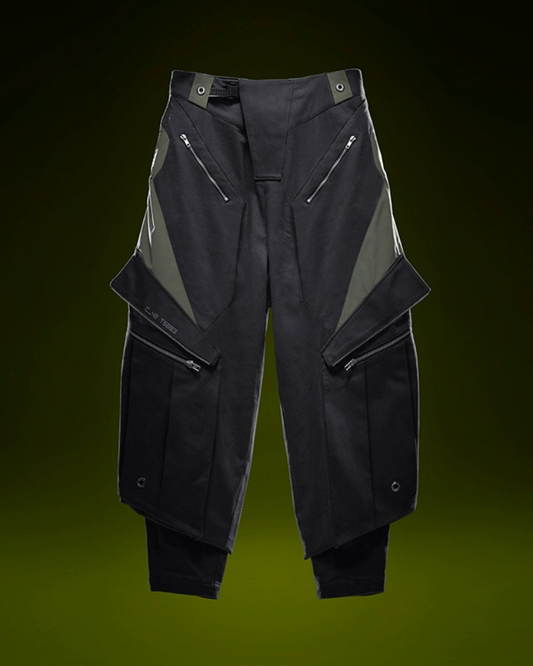 Futuristic Shadow Cargo Trousers