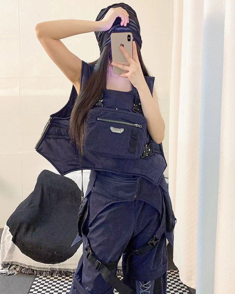 Dual-Sided Futuristic Cargo Vest