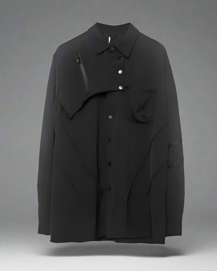 Chic Black Long-Sleeve Top