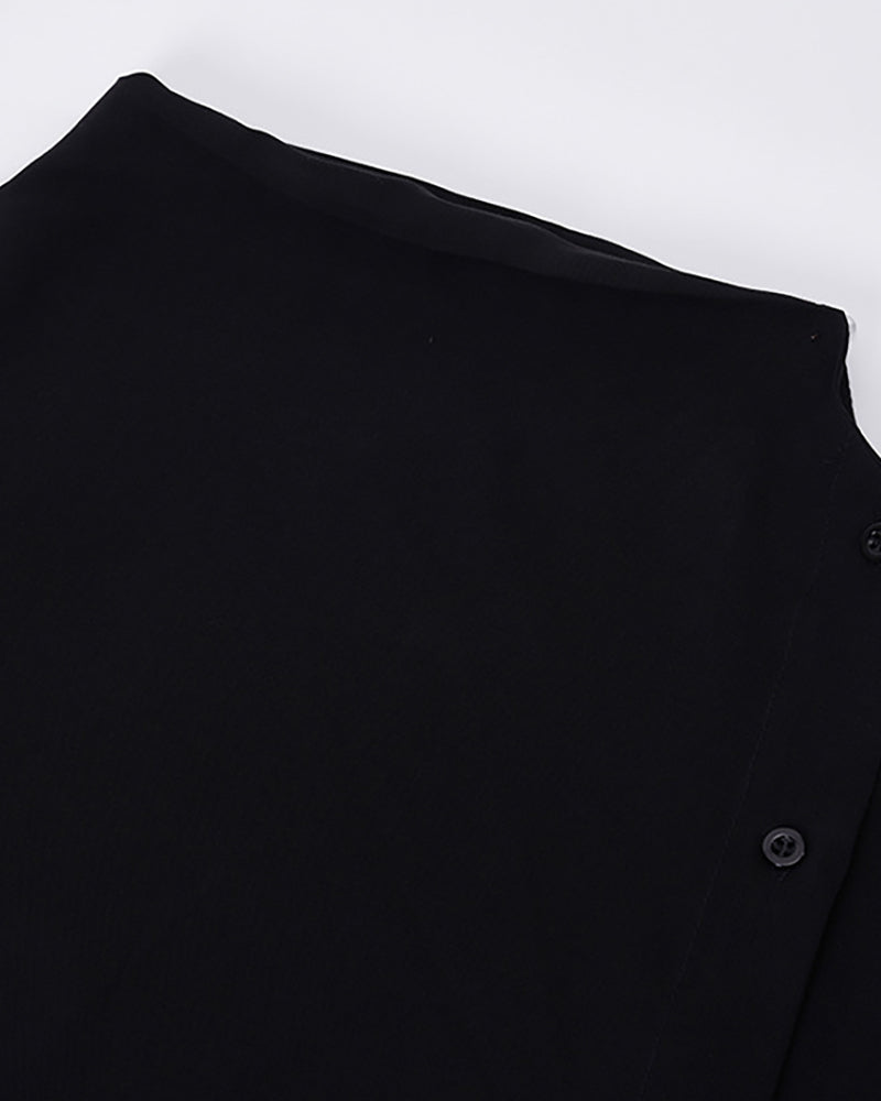 Sleek Tech-Inspired Relaxed Shirt