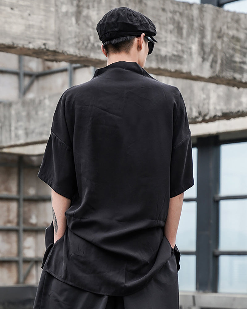 Sleek Tech-Inspired Relaxed Shirt