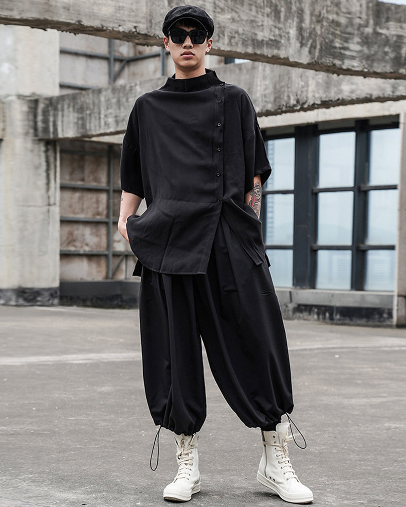 Sleek Tech-Inspired Relaxed Shirt
