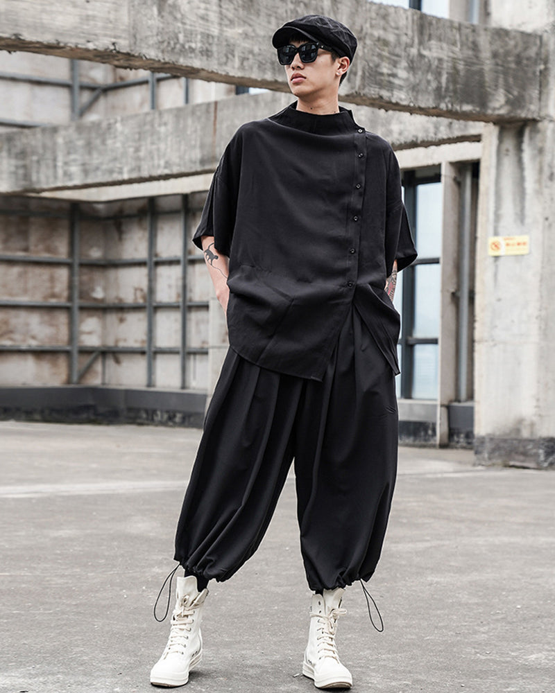 Sleek Tech-Inspired Relaxed Shirt