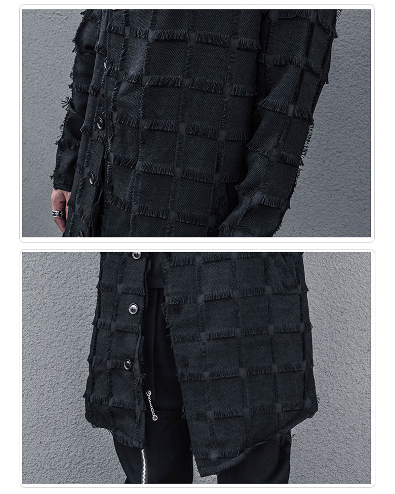 Stylish Striped Fringe Coat