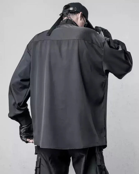 Adaptable Cargo Stitch Top - deconstructed patchwork design - Stylish Cargo Stitch Top for Versatile Outfits