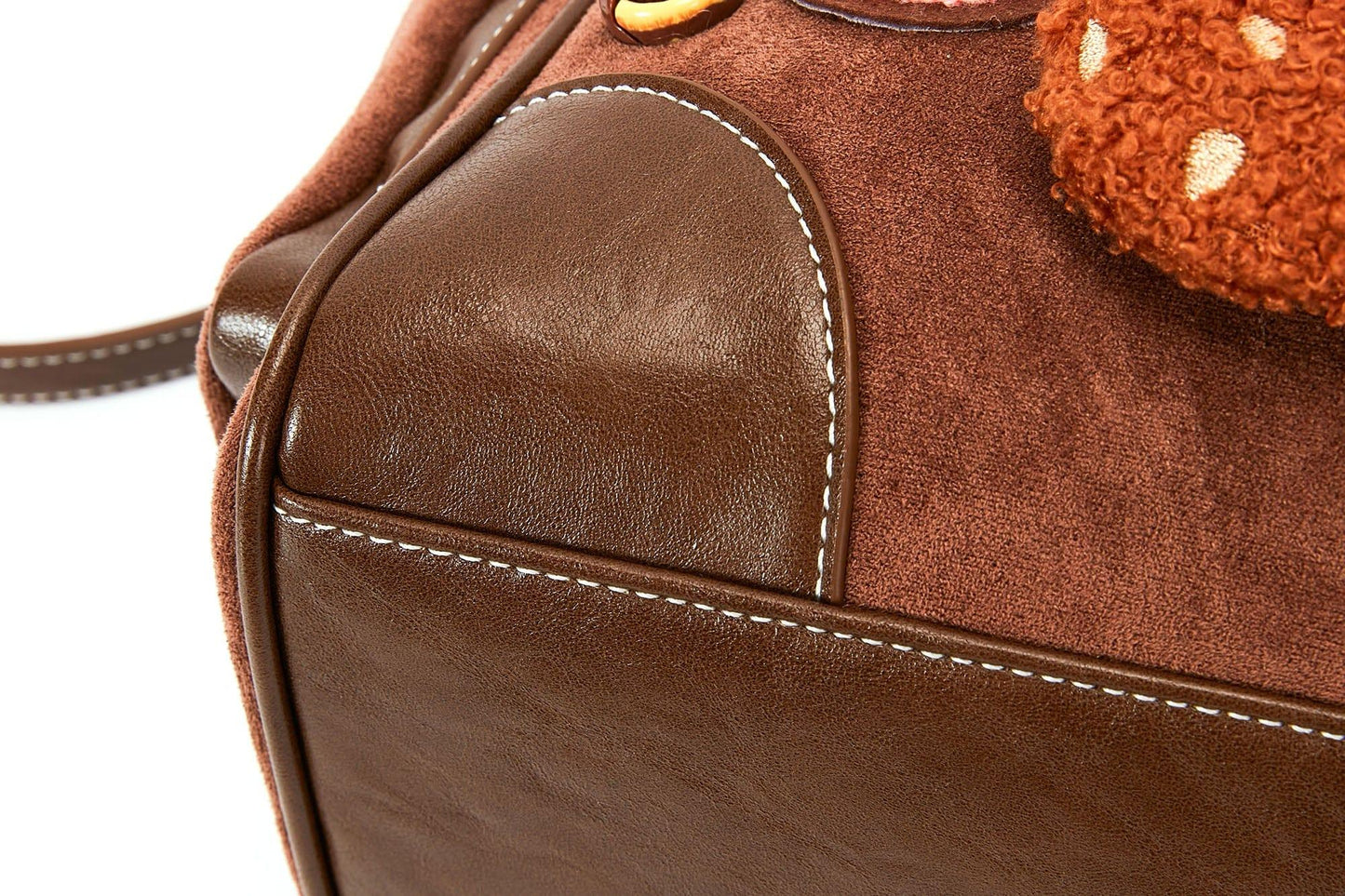 Adorable Plush Doll Tote - dessert bag - Charming Plush Doll Tote with Dessert Accents