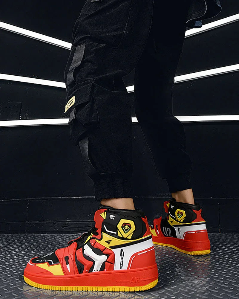 Advanced Tech Mecha Sneakers - stylish sneakers - Mecha Sneakers with Cyberpunk Style and Comfort