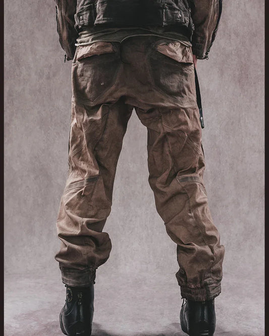 Adventure-Ready Distressed Cargo Pants - techwear pants - Versatile Distressed Cargo Pants for Every Adventure