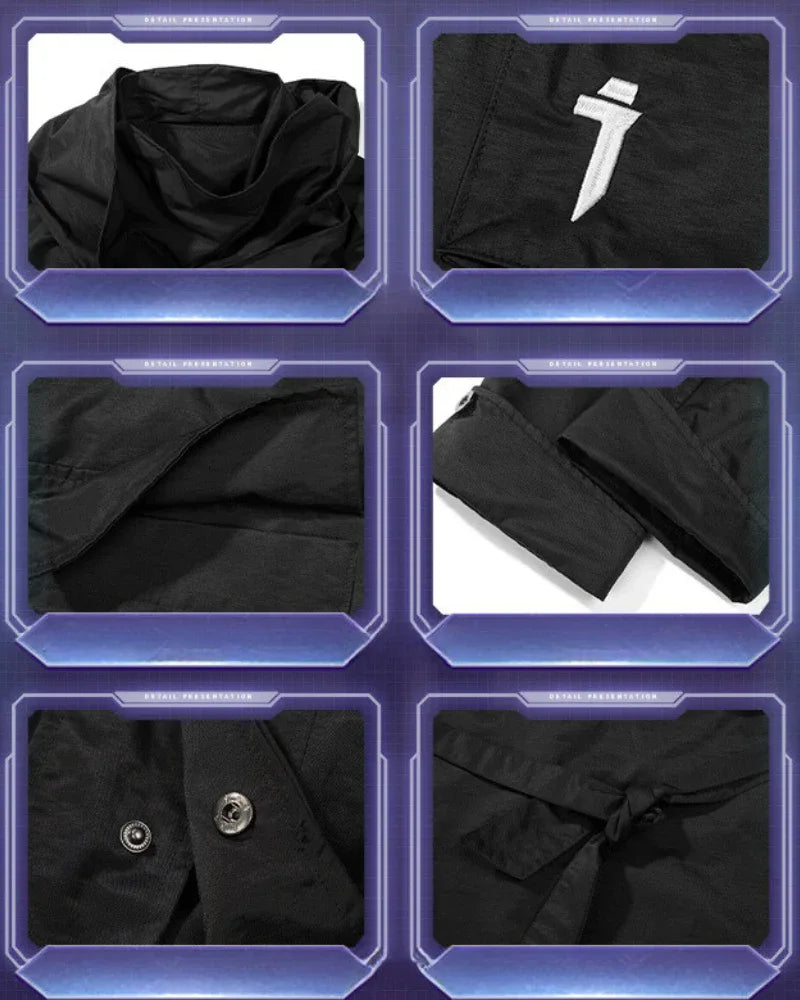 All-in-One Scarf Coat - layering coat - Stylish Multi-Pocket Long Windbreaker Coat