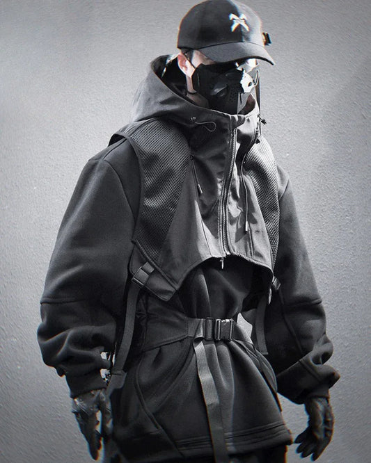 All-Season Layered Hoodie Vest - hoodie vest - Layered Hoodie Vest for Urban Streetwear Style