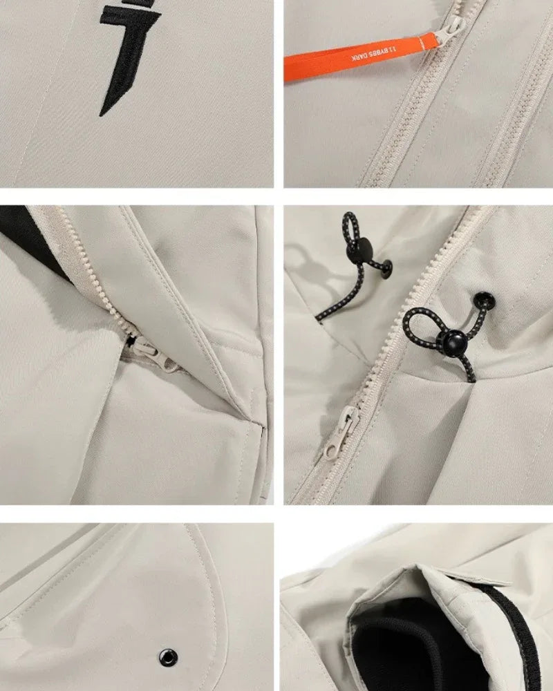 All-Season Tech Pocket Jacket - functional techwear jacket - All-Season Tech Pocket Jacket for Versatile Wear
