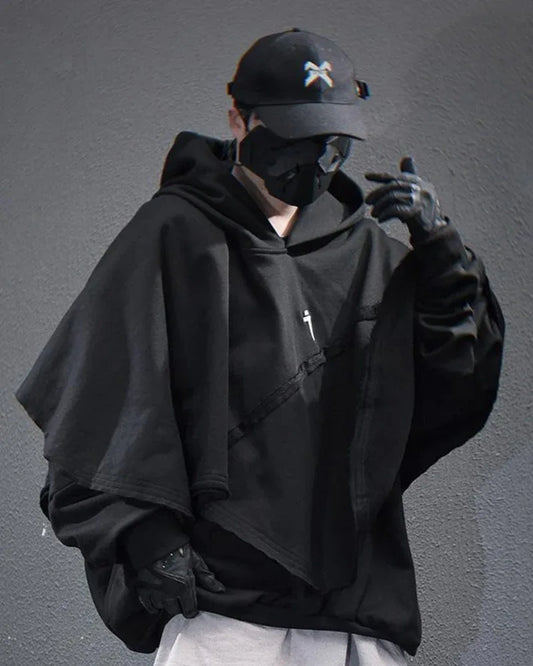 All-Season Unisex Cape Hoodie - versatile hoodie - All-Season Unisex Cape Hoodie for Style & Comfort