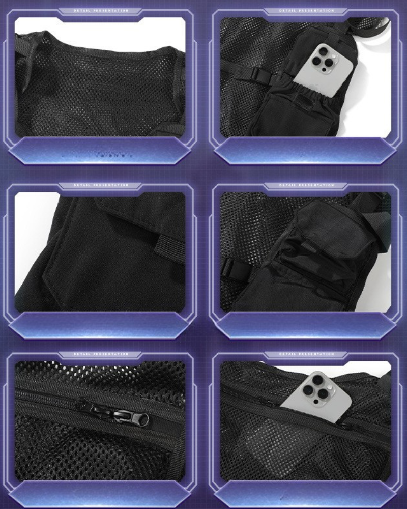 All-Weather Cycling Cargo Vest - breathable outdoor vest - All-Weather Cycling Cargo Vest for Outdoor Activities