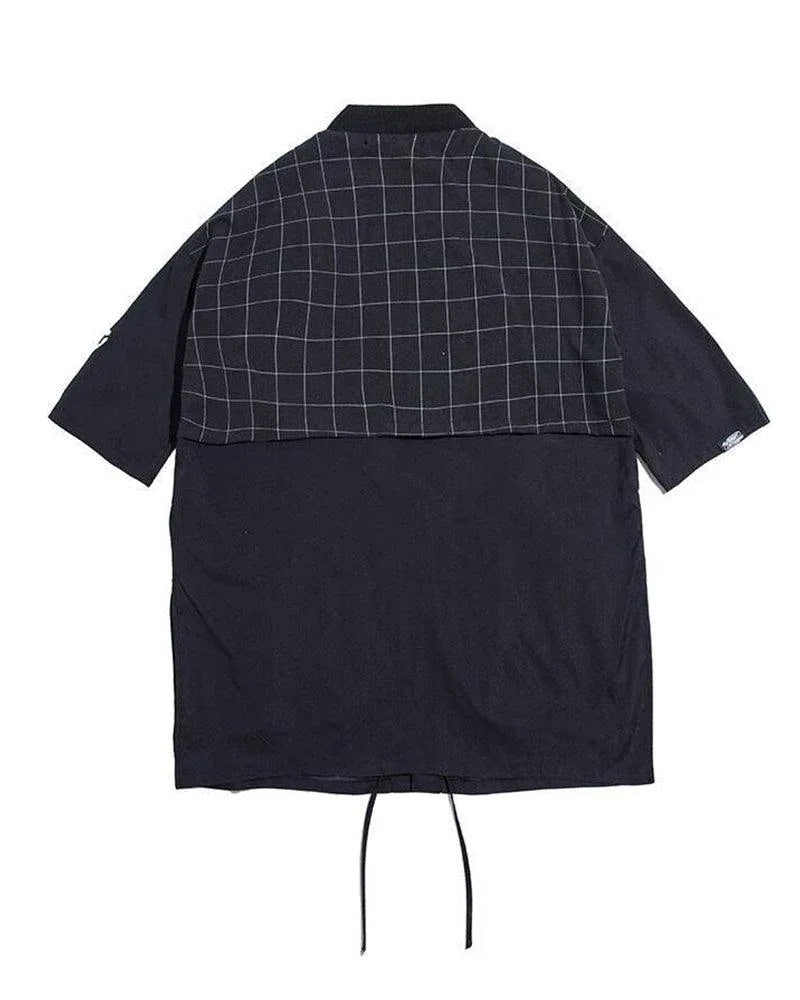 Artisan Samurai Embroidered Kimono - streetwear - Futuristic Samurai Embroidered Kimono in Black