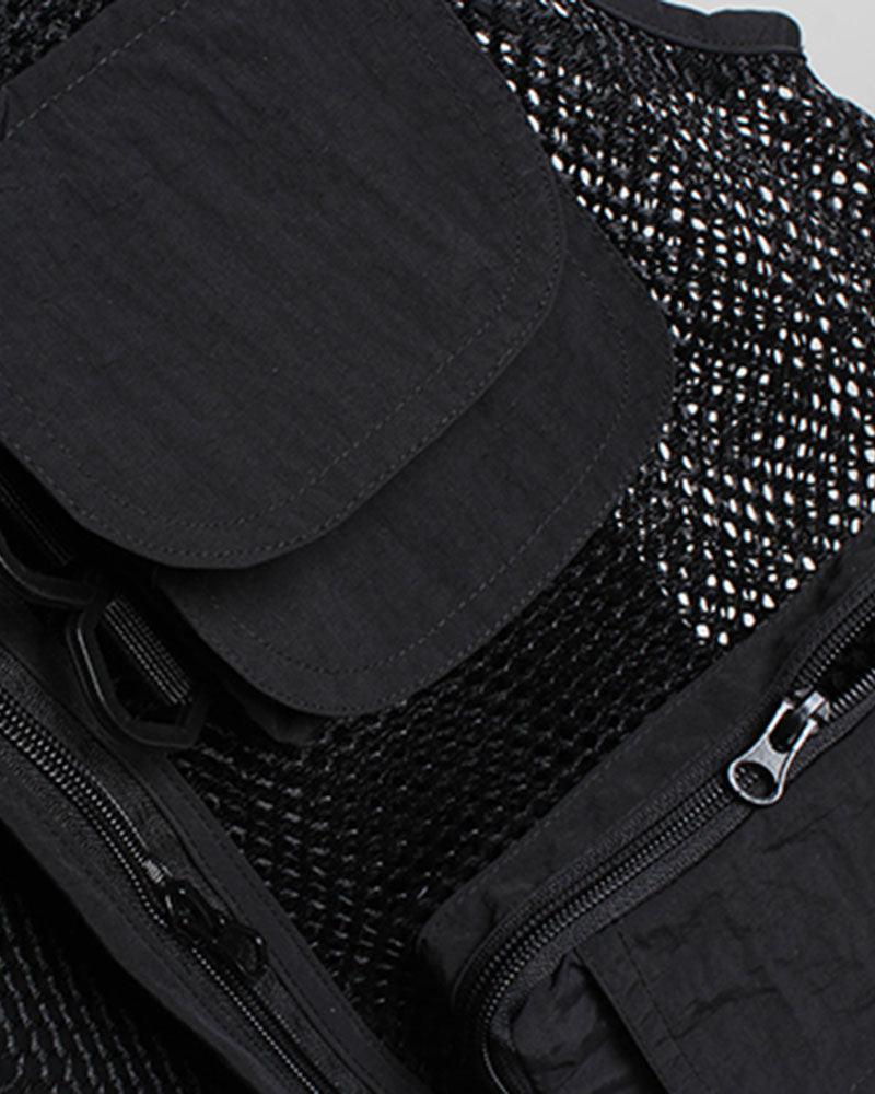 Chic Fishnet Cargo Vest