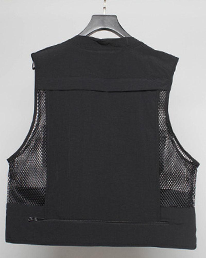 Chic Fishnet Cargo Vest