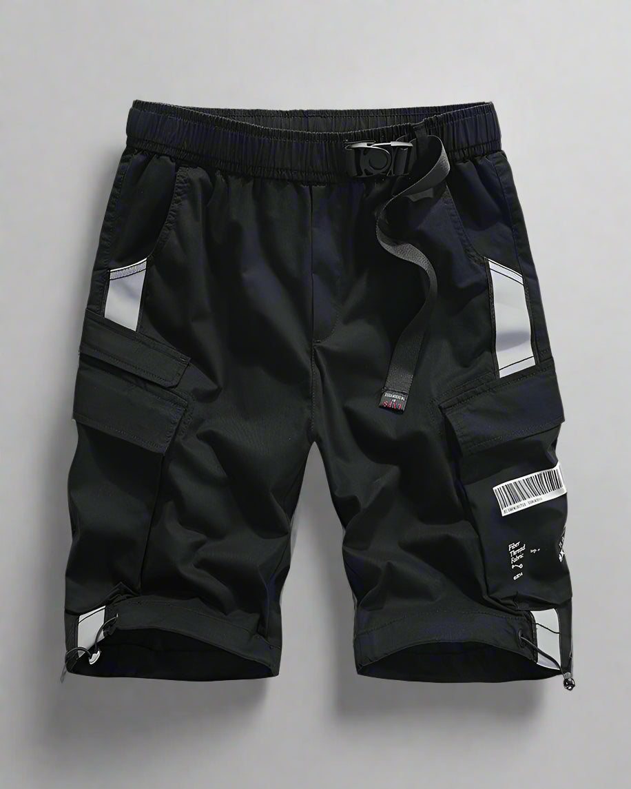 Adventure-Ready Reflective Cargo Shorts